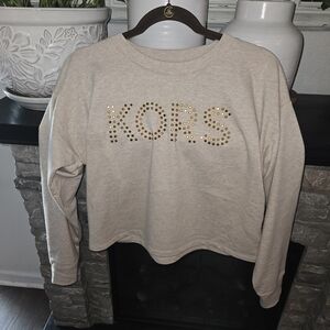 Michael Kors Tan Top with Gold Studs